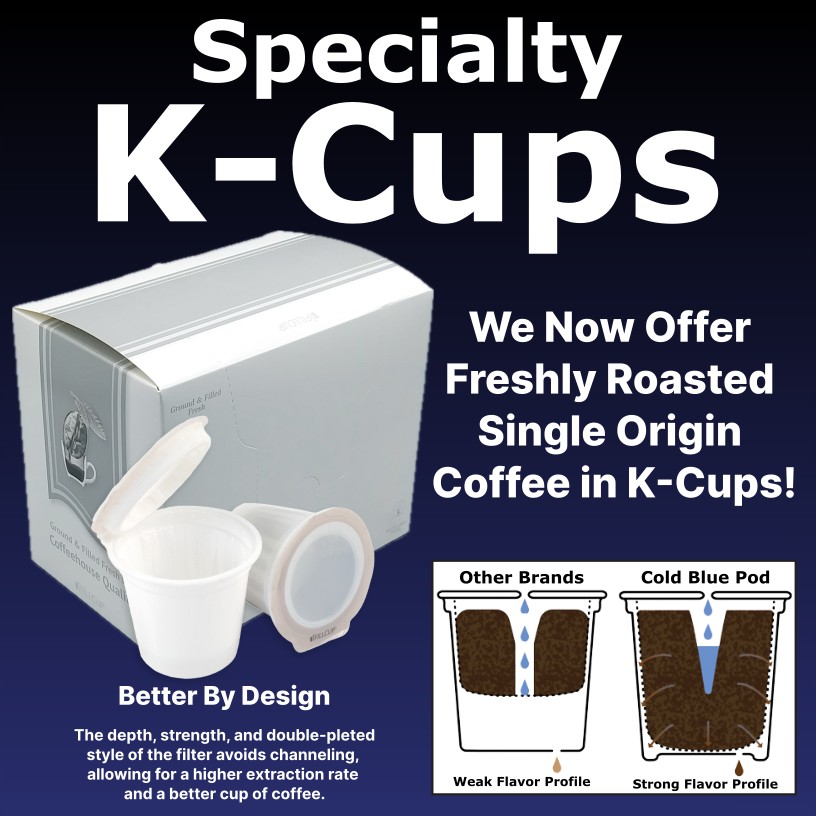 cold blue coffee specialty k-cups